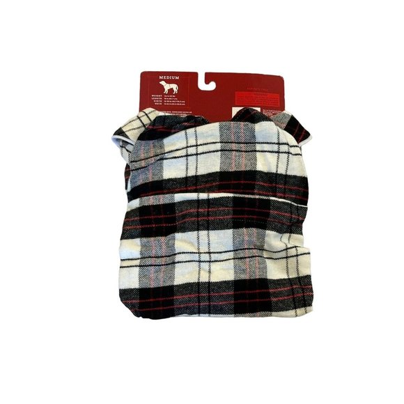 Wondershop White Black Plaid Flannel Dog Pet Pajamas Holiday Winter Xmas NEW - Picture 3 of 4